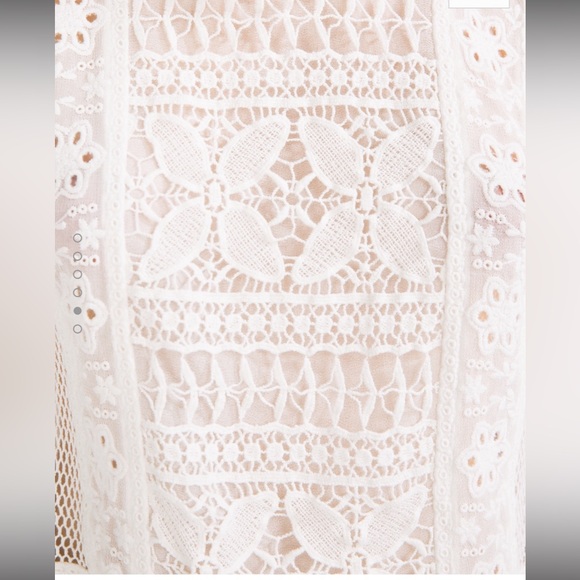 Zara open work embroidery crochet lace mesh top - Picture 6 of 6